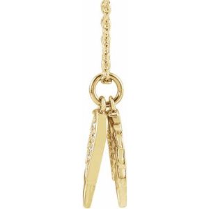 Extel Small 14K Yellow Gold Womens Angel Wings Pendant Necklace