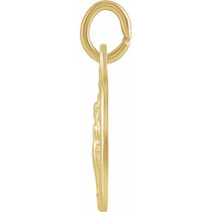Extel Small 14K Yellow Gold Womens Catholic Miraculous Medal Charm