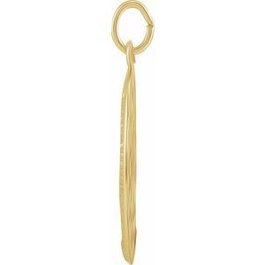 Extel Medium 14K Yellow Gold Mens Womens Catholic Medal Charm