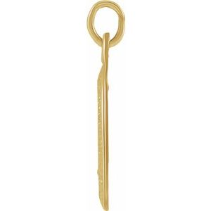 Extel Large 18K Yellow Gold Catholic Miraculous Medal Charm