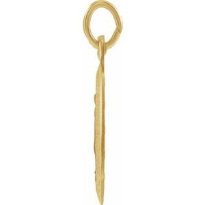 Extel Medium 14K Yellow Gold Religious Catholic Pendant Charm