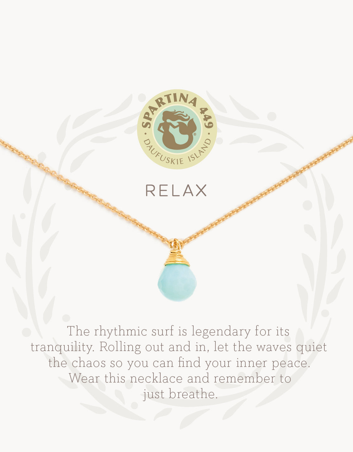 Spartina Sea La Vie Relax Necklace for Inner Peace