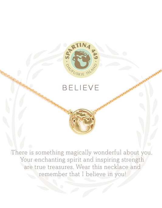 Spartina Sea La Vie Believe Necklace with Mermaid Charm