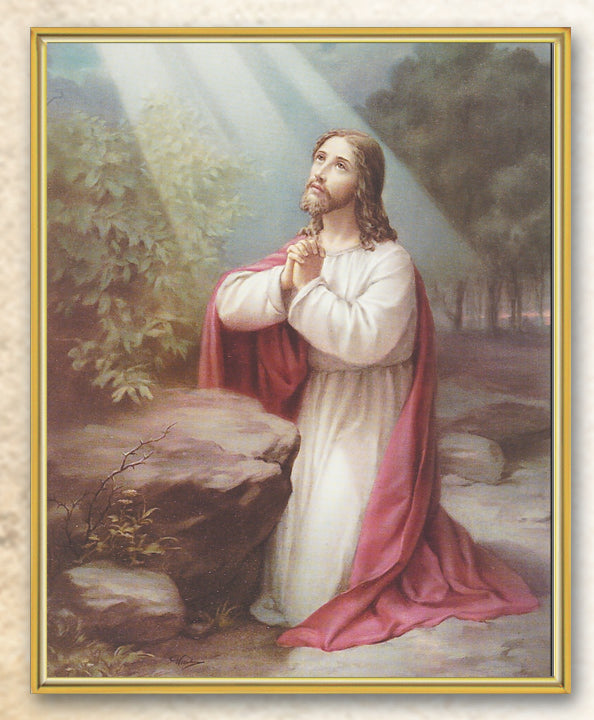 Christ on the Mount of Olives Picture Framed Plaque Decor