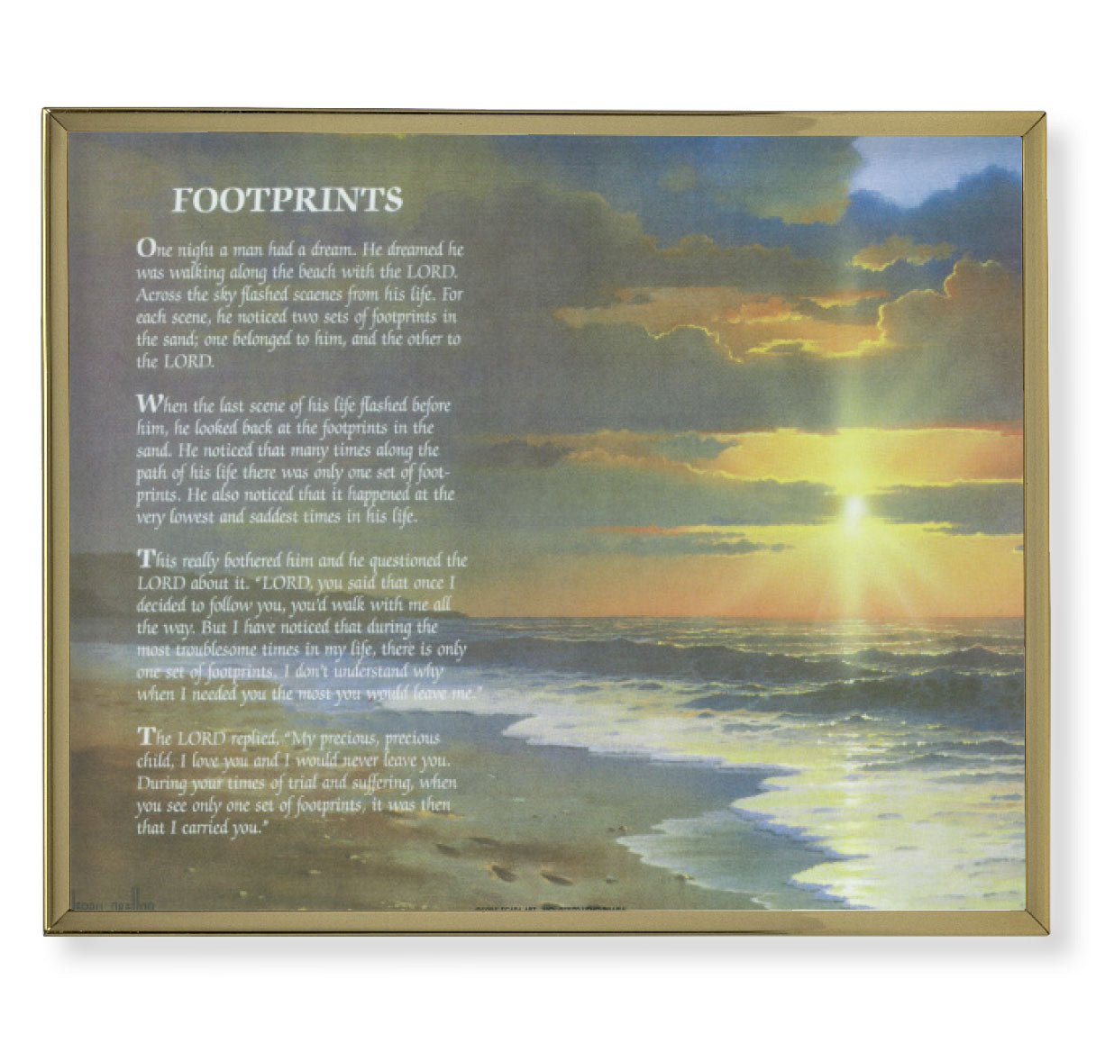 Footprints Picture Framed Plaque Wall Art Decor Medium