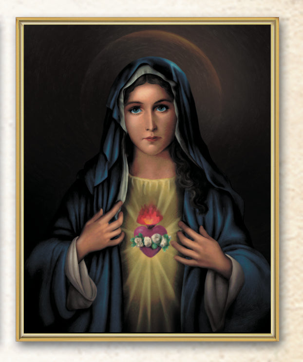 Immaculate Heart of Mary Picture Framed Plaque Decor