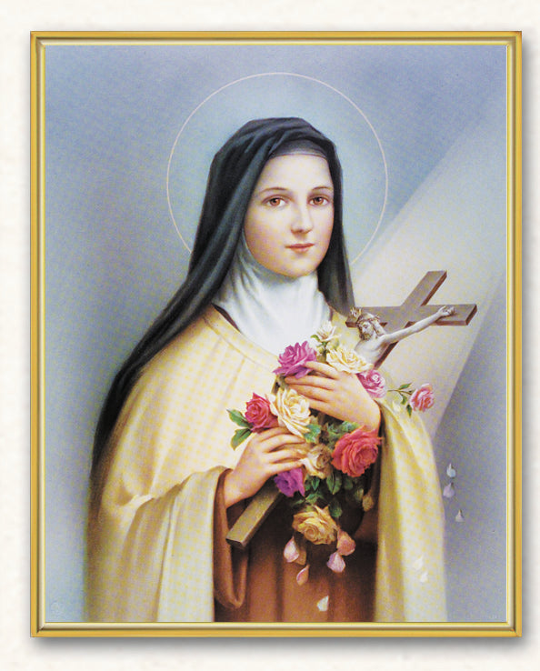 St. Therese Picture Framed Plaque Wall Art Decor Medium