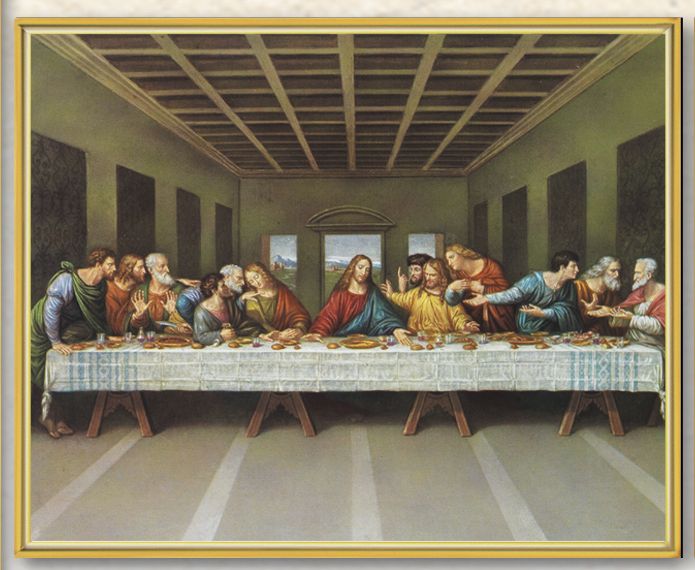 Last Supper Picture Framed Plaque Wall Art Decor Medium
