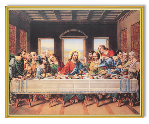 Last Supper Picture Framed Plaque Wall Art Decor Medium