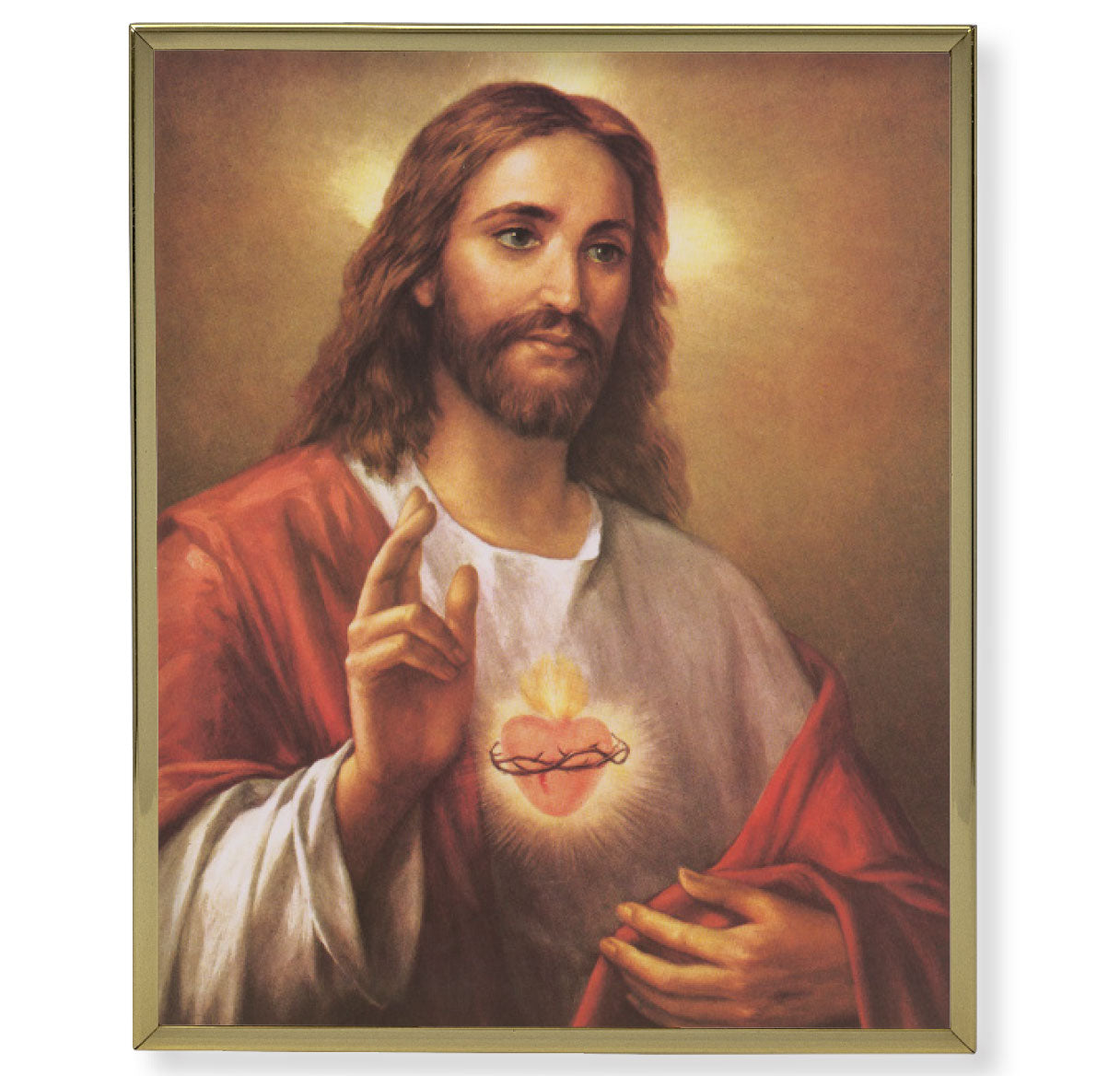 Sacred Heart of Jesus Picture Framed Plaque Wall Art Decor