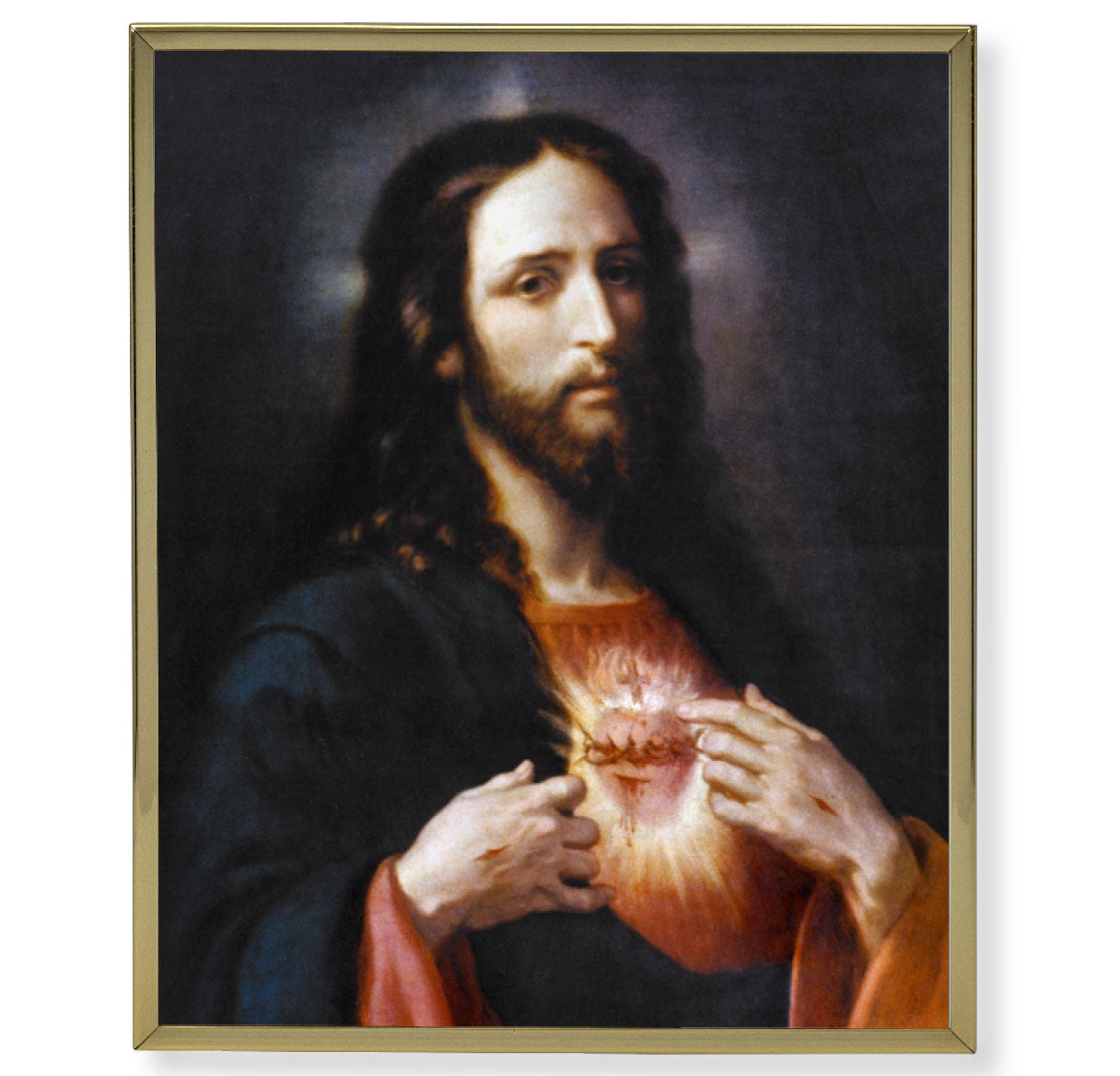 Sacred Heart of Jesus Picture Framed Plaque Wall Art Decor