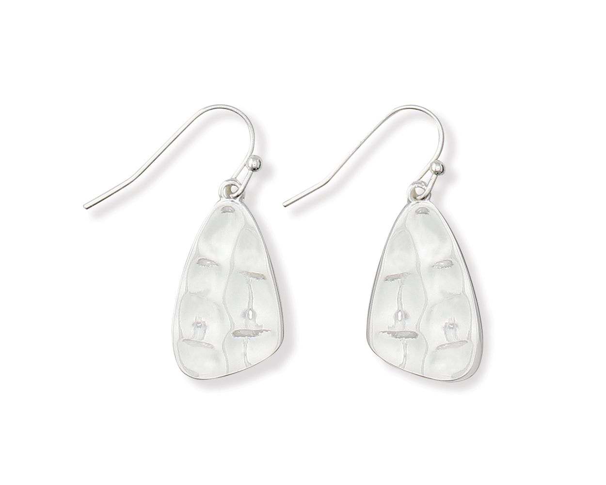 Periwinkle Sterling Look Hammered Drop Earrings Women