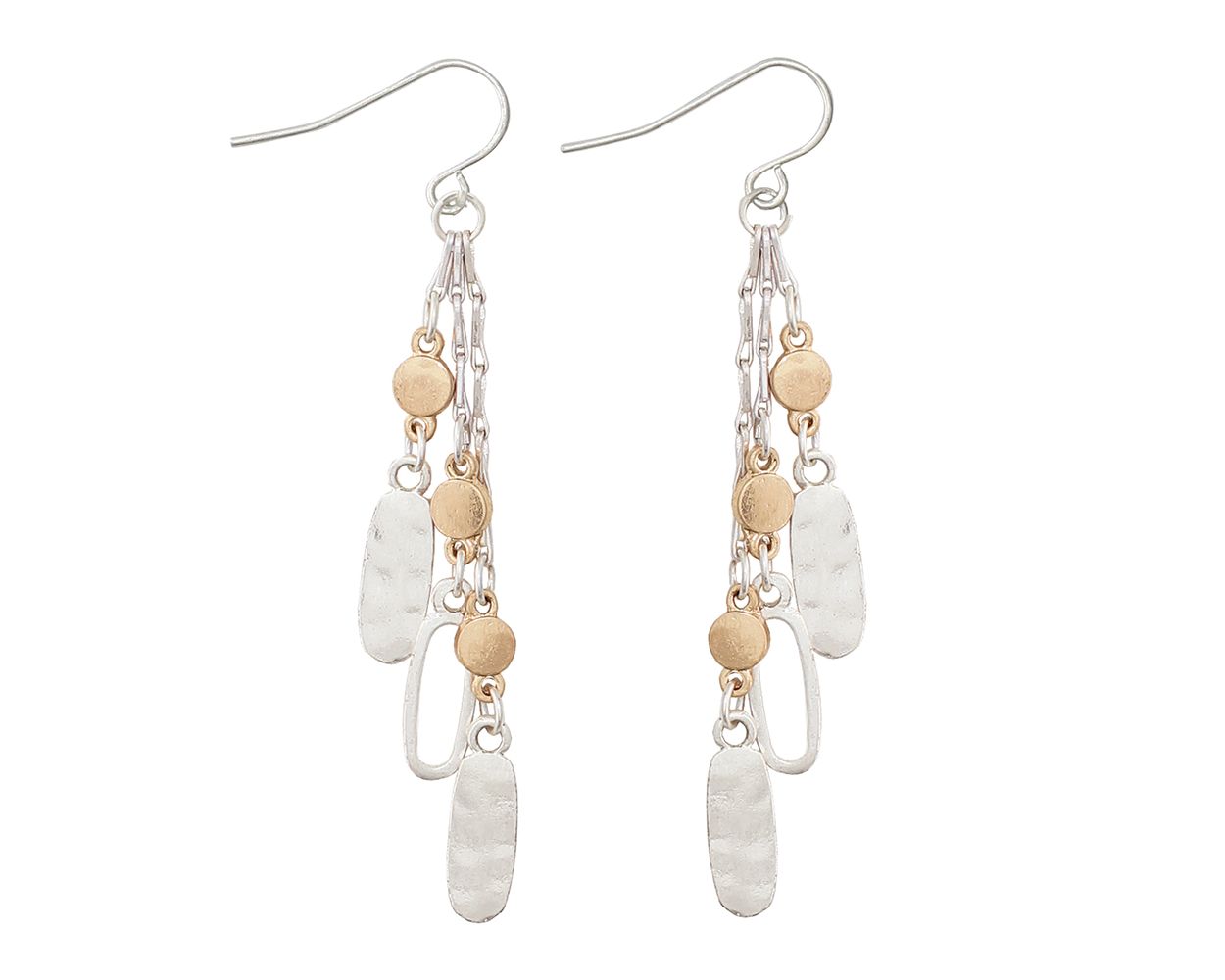 Periwinkle Two Tone Artisan Dangle Earrings For Women