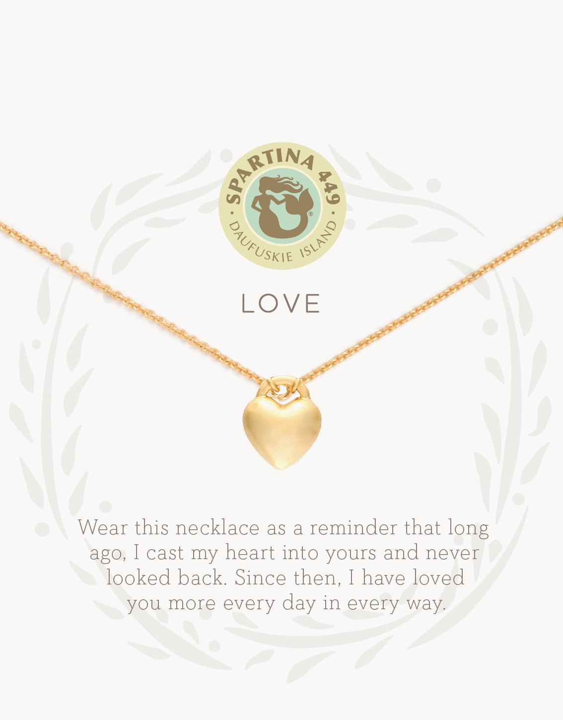 Spartina Sea La Vie Necklace Love Heart Charm Jewelry