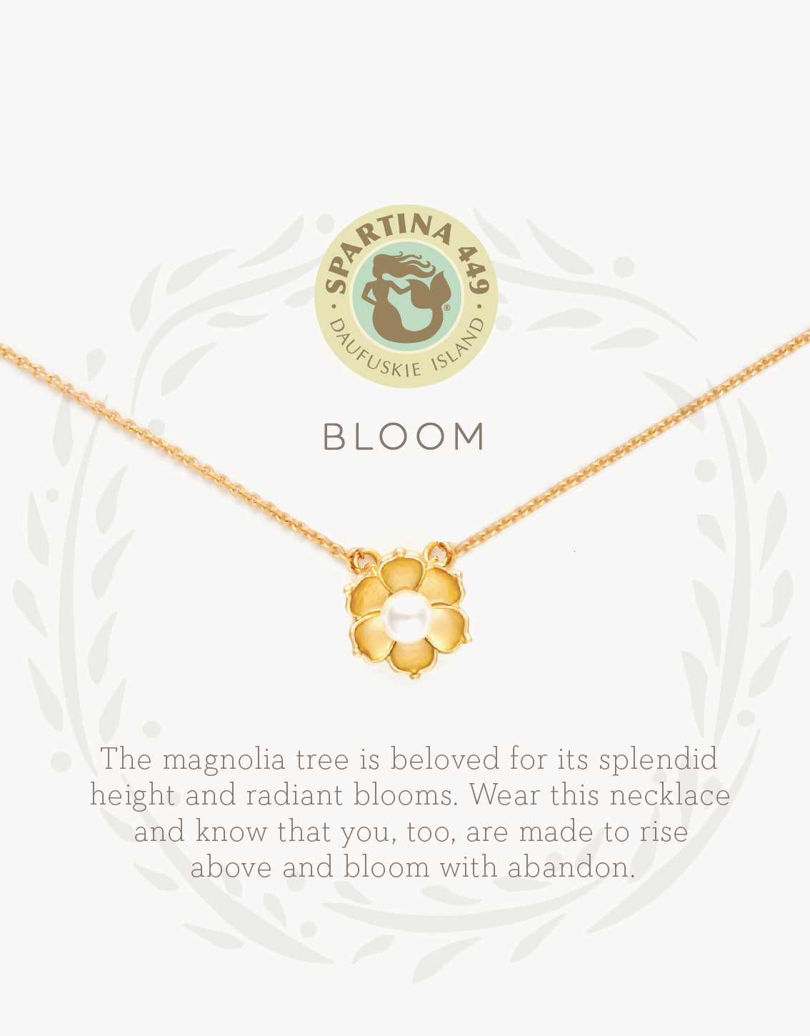 Spartina Sea La Vie Bloom Necklace with Magnolia Charm