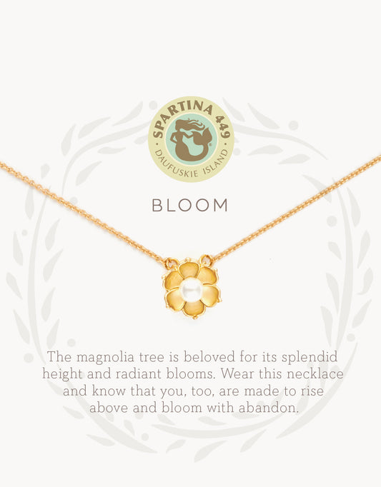 Spartina Sea La Vie Bloom Necklace with Magnolia Charm