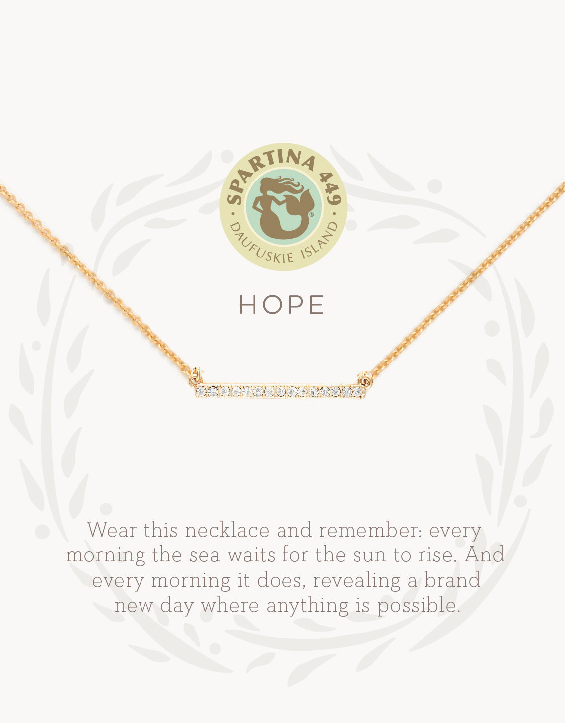 Spartina Sea La Vie Hope Necklace Gem Bar Pendant Gift