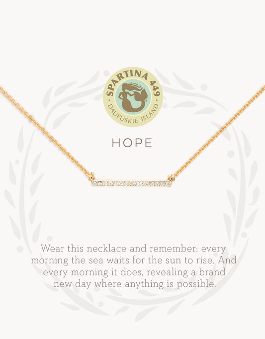 Spartina Sea La Vie Hope Necklace Gem Bar Pendant Gift