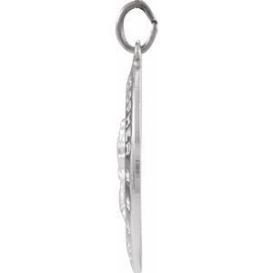 Extel Medium Sterling Silver St. Christopher Medal Pendant Charm