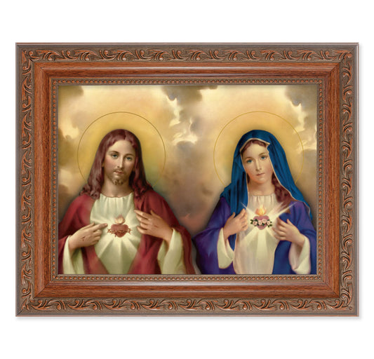 The Sacred Hearts Picture Framed Wall Art Decor Medium
