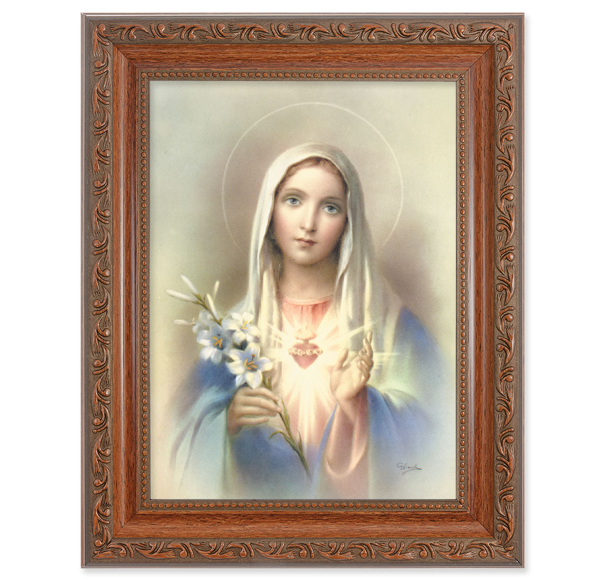 Immaculate Heart of Mary Picture Framed Wall Art Decor