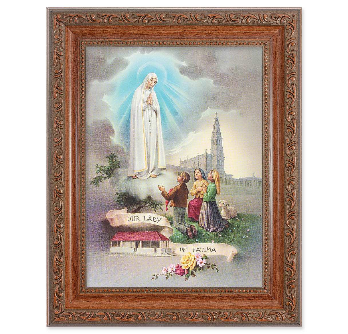 Our Lady of Fatima Picture Framed Wall Art Decor Medium
