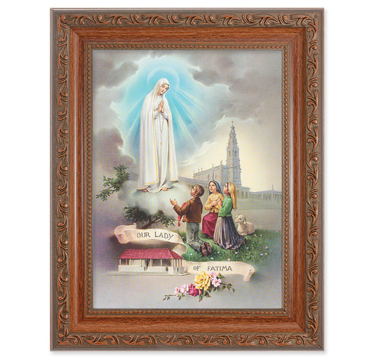 Our Lady of Fatima Picture Framed Wall Art Decor Medium