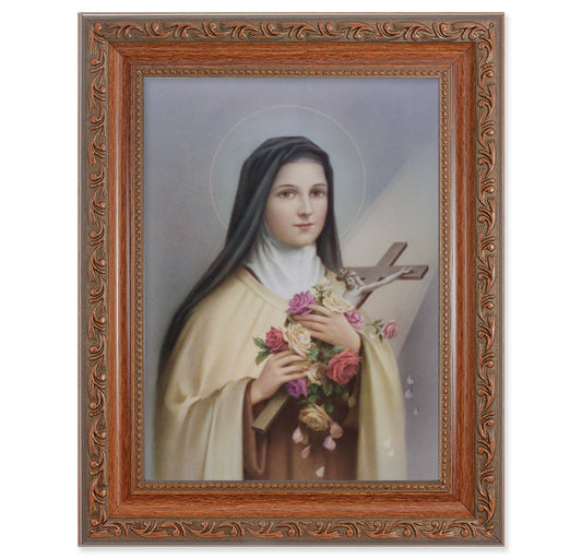 St. Therese Picture Framed Wall Art Decor Medium Frame