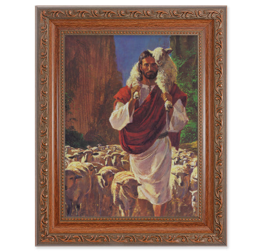Good Shepherd Picture Framed Wall Art Decor Medium Frame