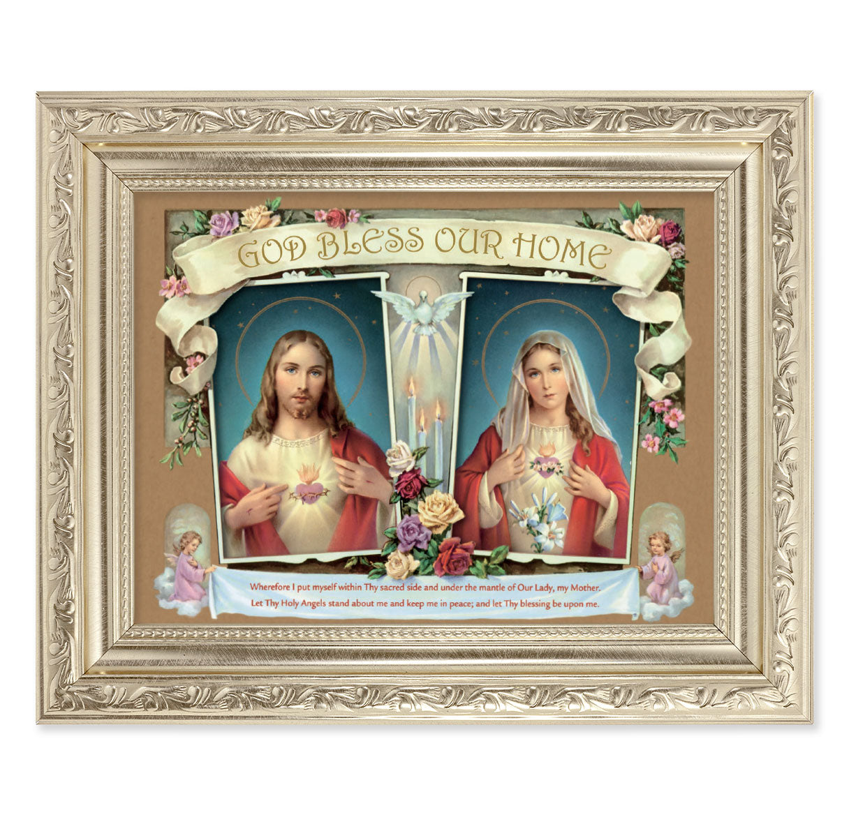 The Sacred Hearts Picture Framed Wall Art Decor Medium
