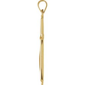 Extel Large 14K Yellow Gold Religious Methodist Cross Pendant