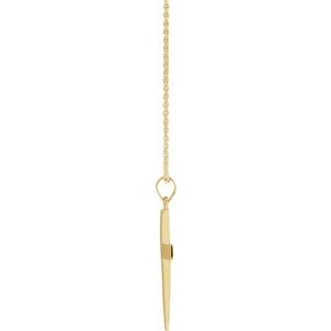 Extel Medium 14K Yellow Gold Religious Cross Pendant Charm