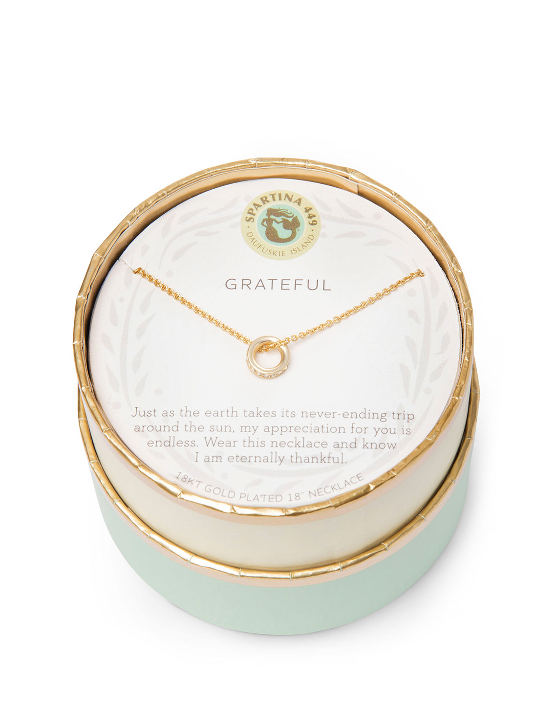 Spartina Sea La Vie Necklace Grateful Ring Charm Gift