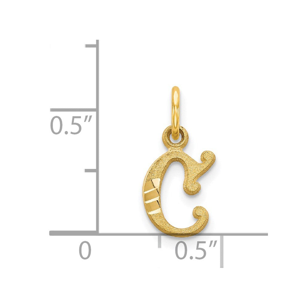 Extel Medium 14k Gold Initial C Charm Made in USA