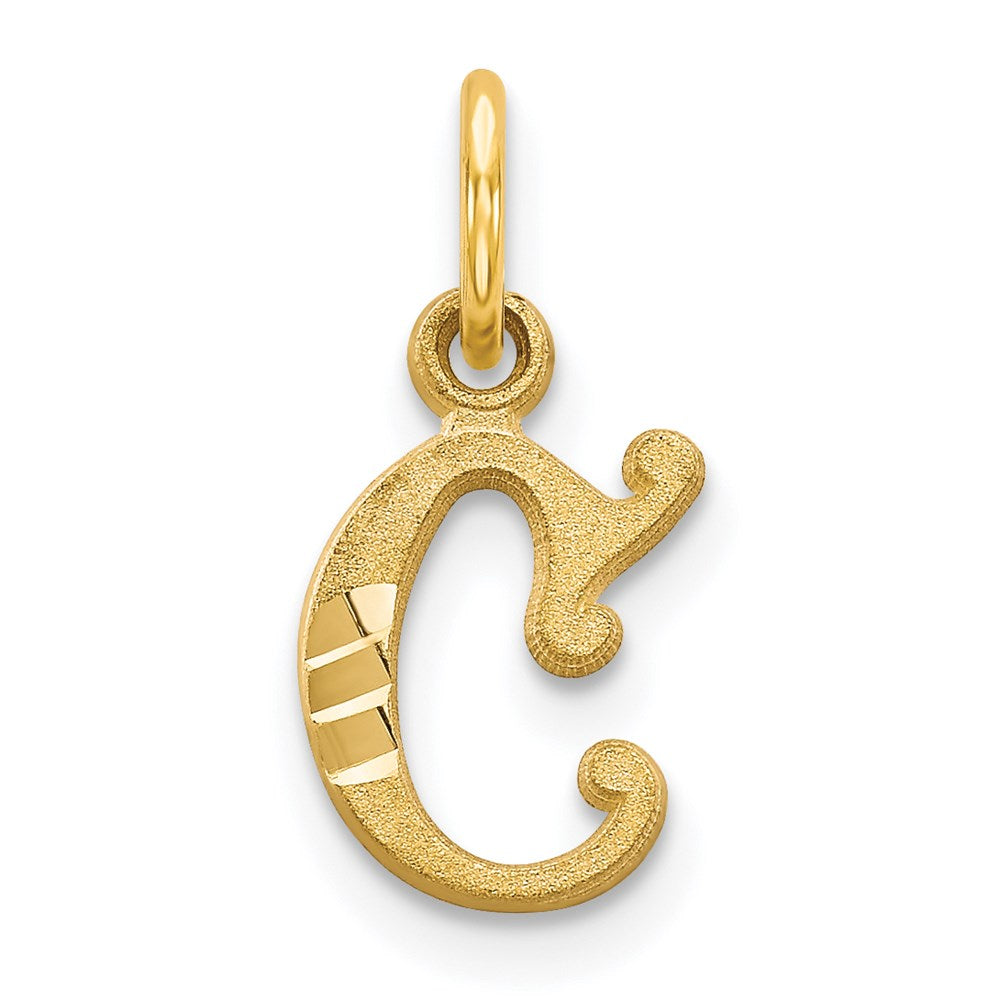 Extel Medium 14k Gold Initial C Charm Made in USA