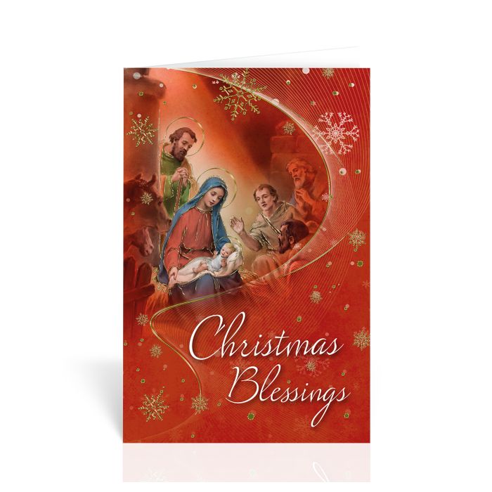 Catholic Nativity Christmas Blessings Greeting Cards Boxed Pack of 10 Cards