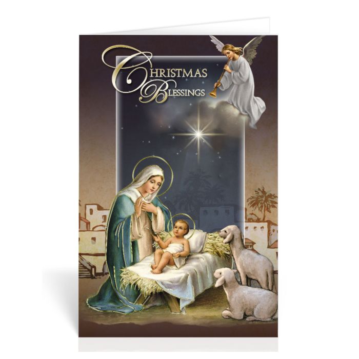 Catholic Infant Jesus With Mary Christmas Blessings Cards Boxed