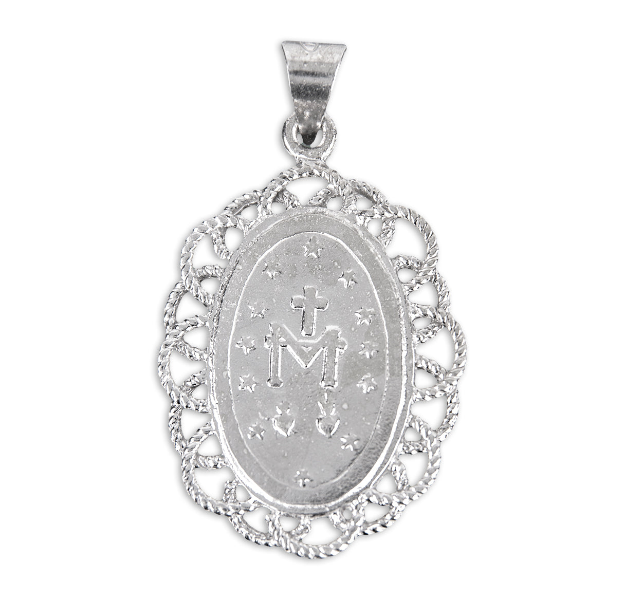 Light Blue Sterling Silver Cameo Medal Pendant Necklace