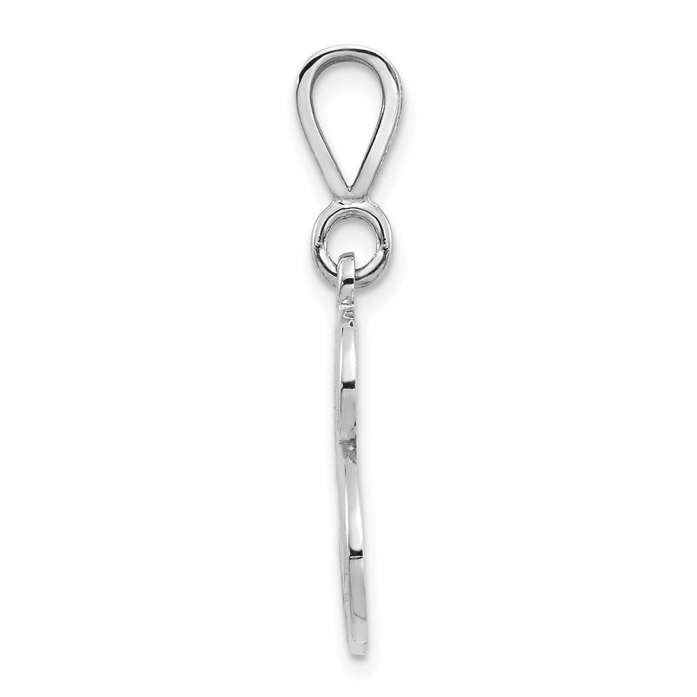 Extel Large 14k White Gold Filigree Initial B Pendant