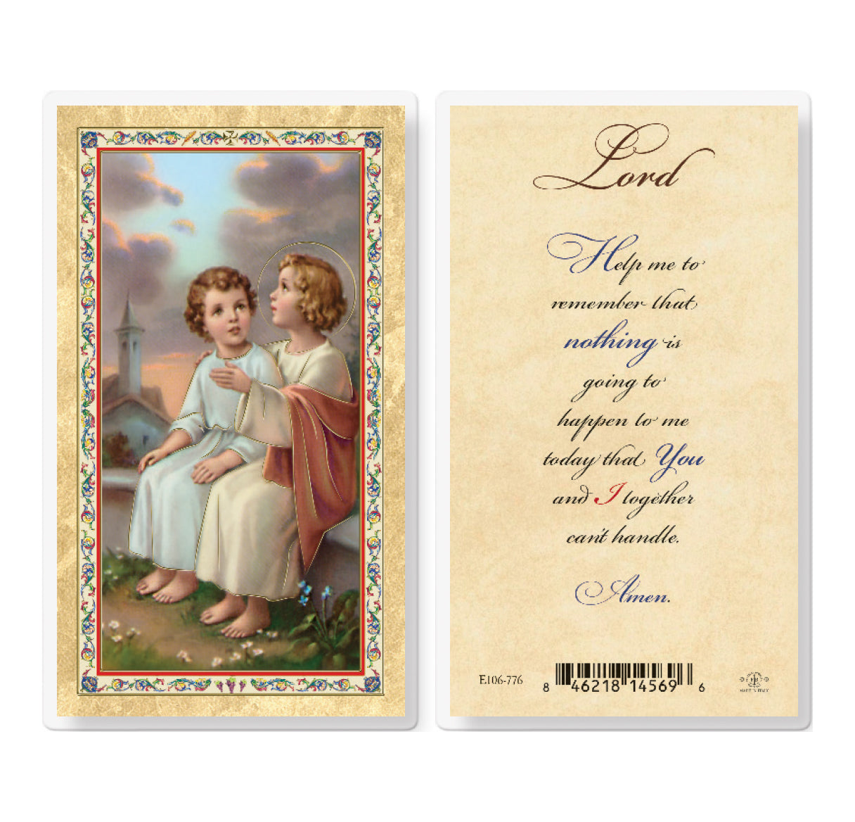 Lord Help Me to Remember Gold-Stamped Catholic Prayer Card Pack of 25