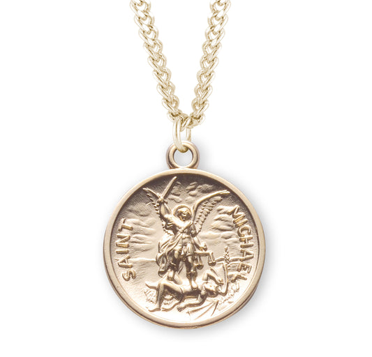 St. Michael Gold Medal Necklace