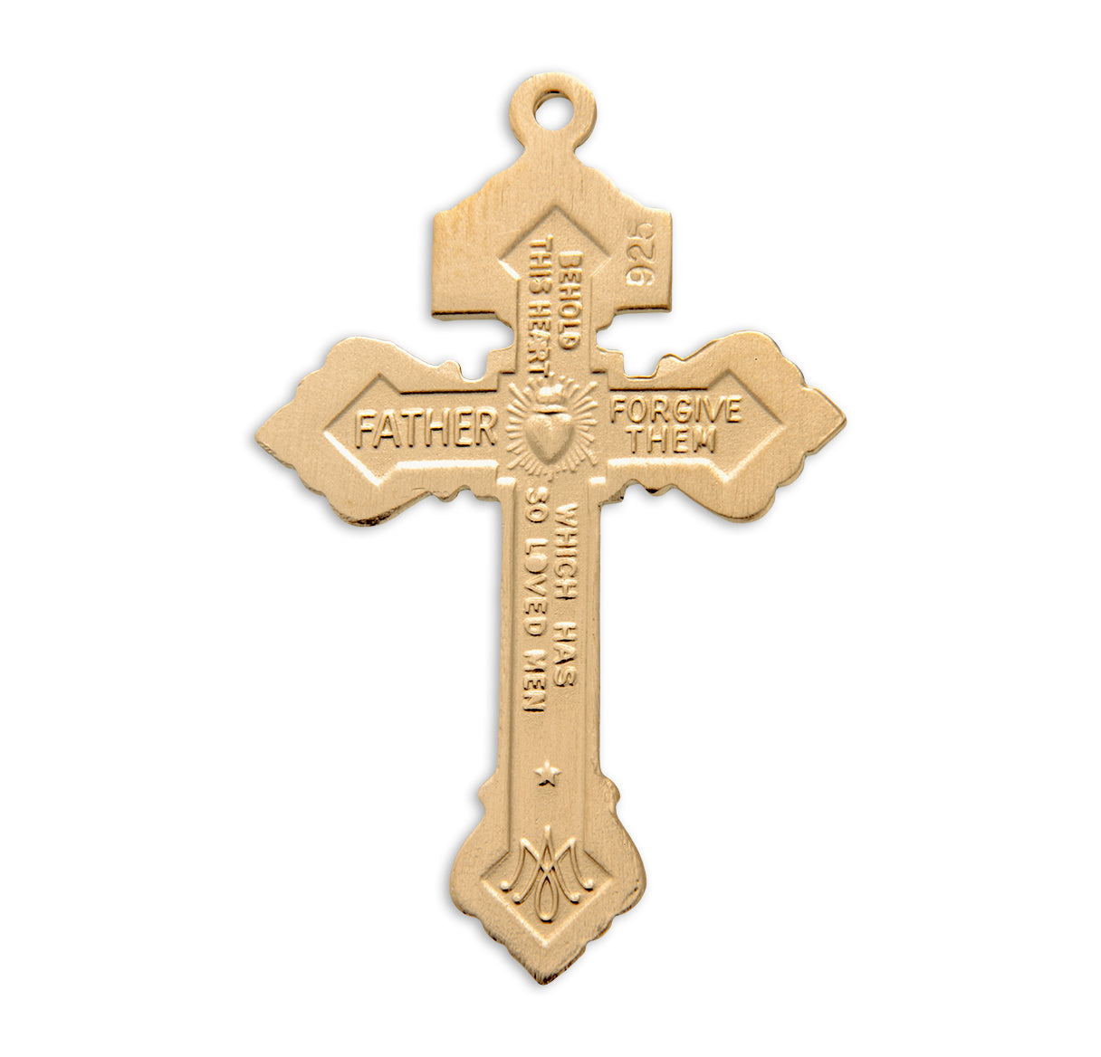 Gold Over Sterling Silver Pardon Crucifix with Chain