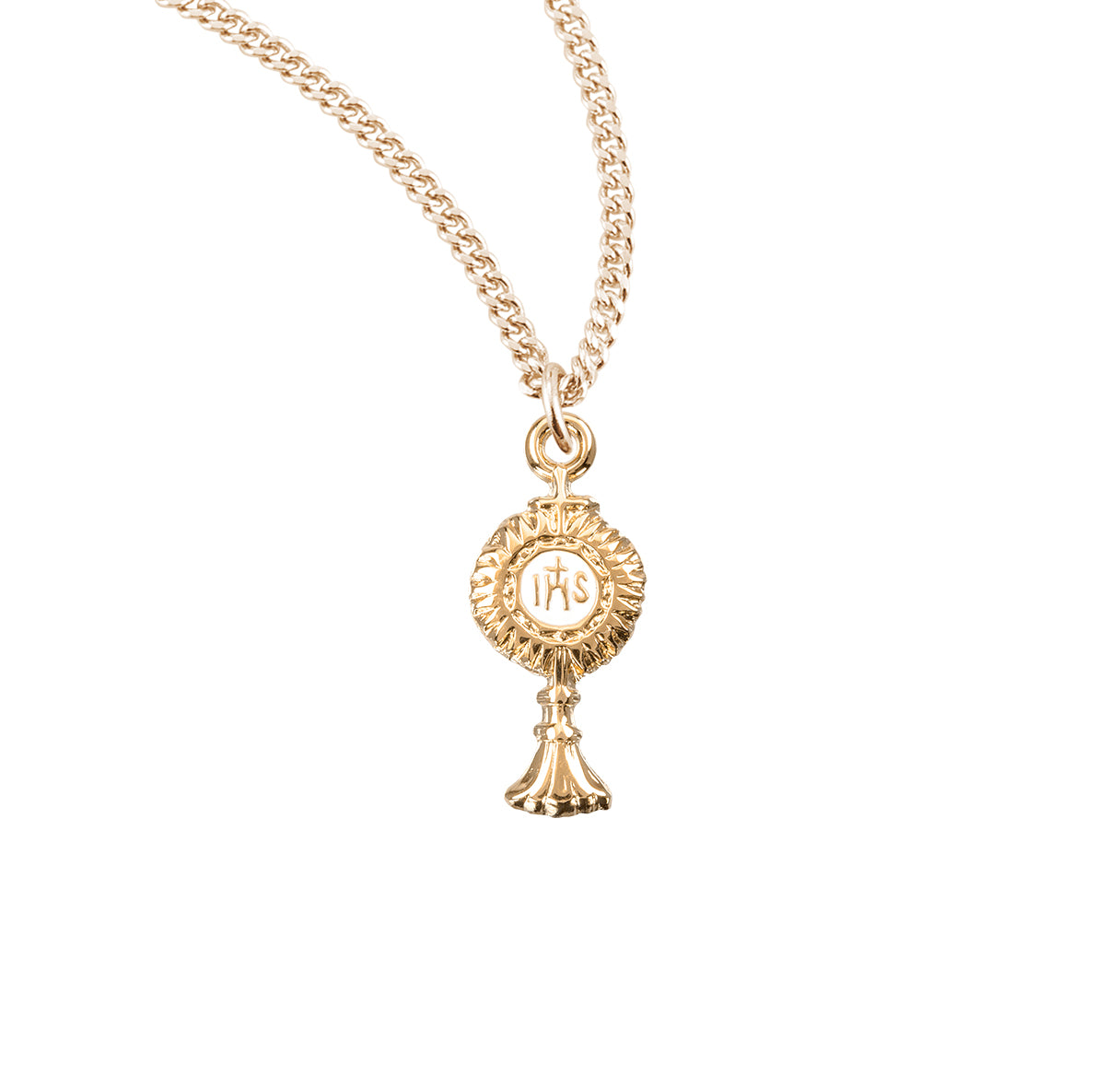 Gold Over Sterling Silver Monstrance Pendant