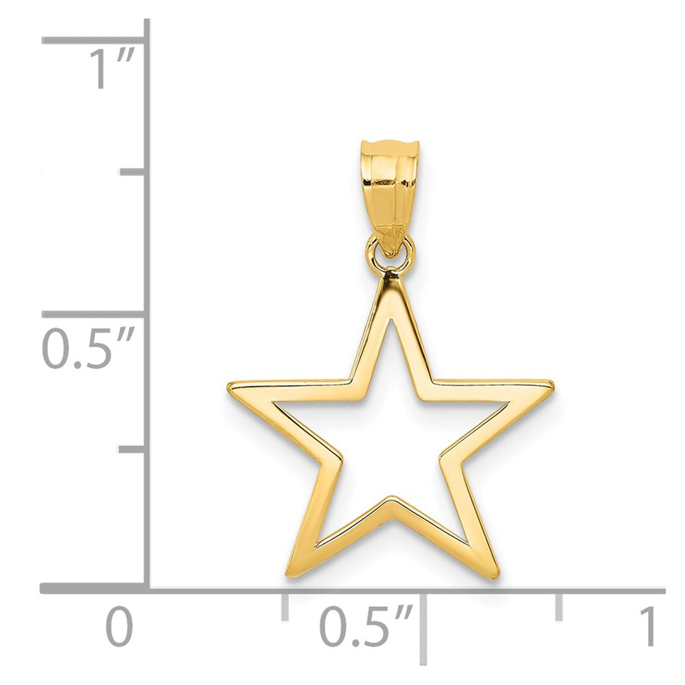 Extel Medium 14k Gold Star Charm Made in USA Jewelry