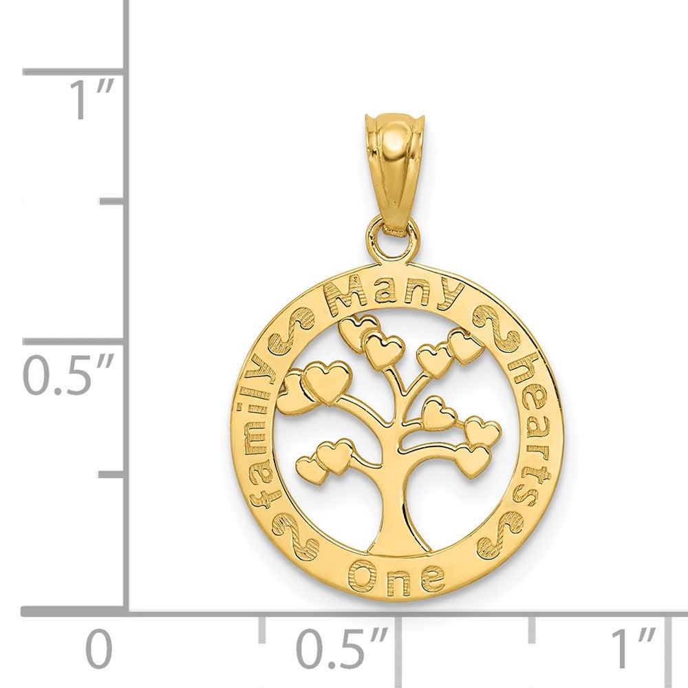 Extel Medium 14k Gold Polished Tree of Life Pendant USA