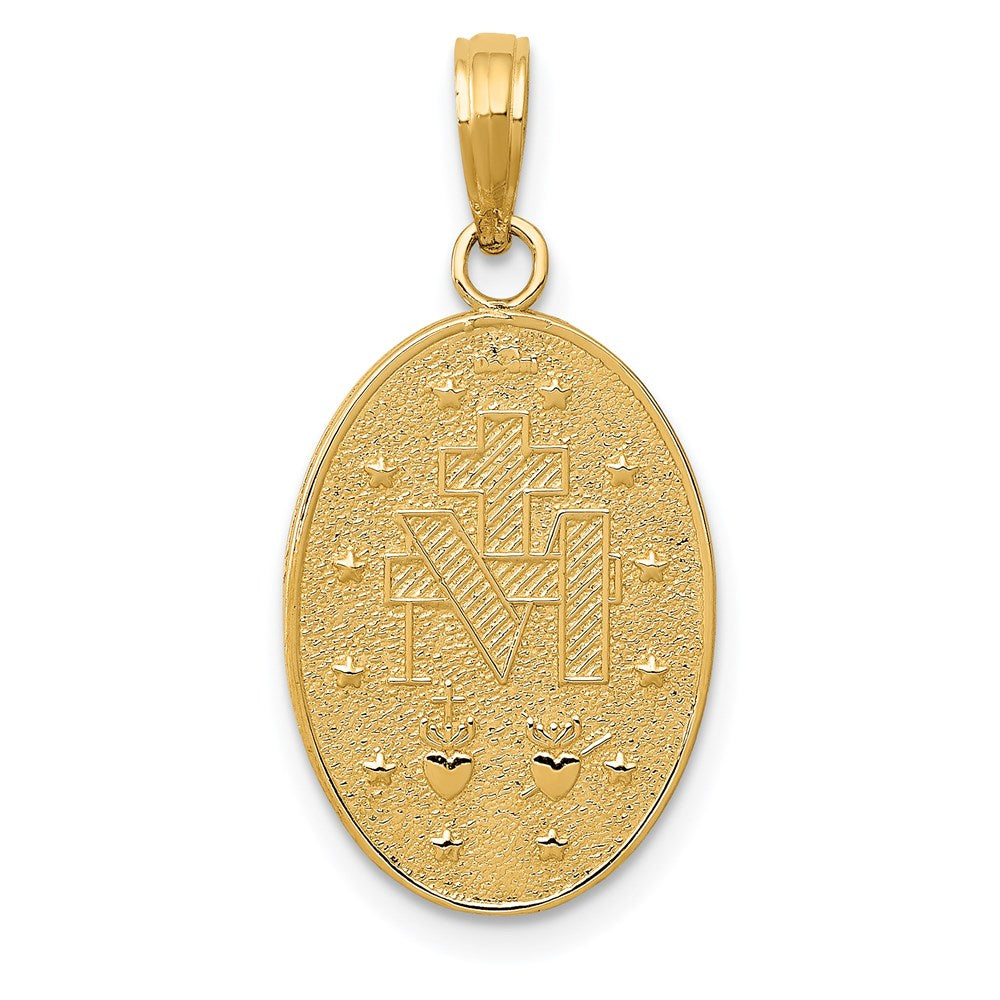 Extel Large 14k Miraculous Medal Pendant Charm Made in USA