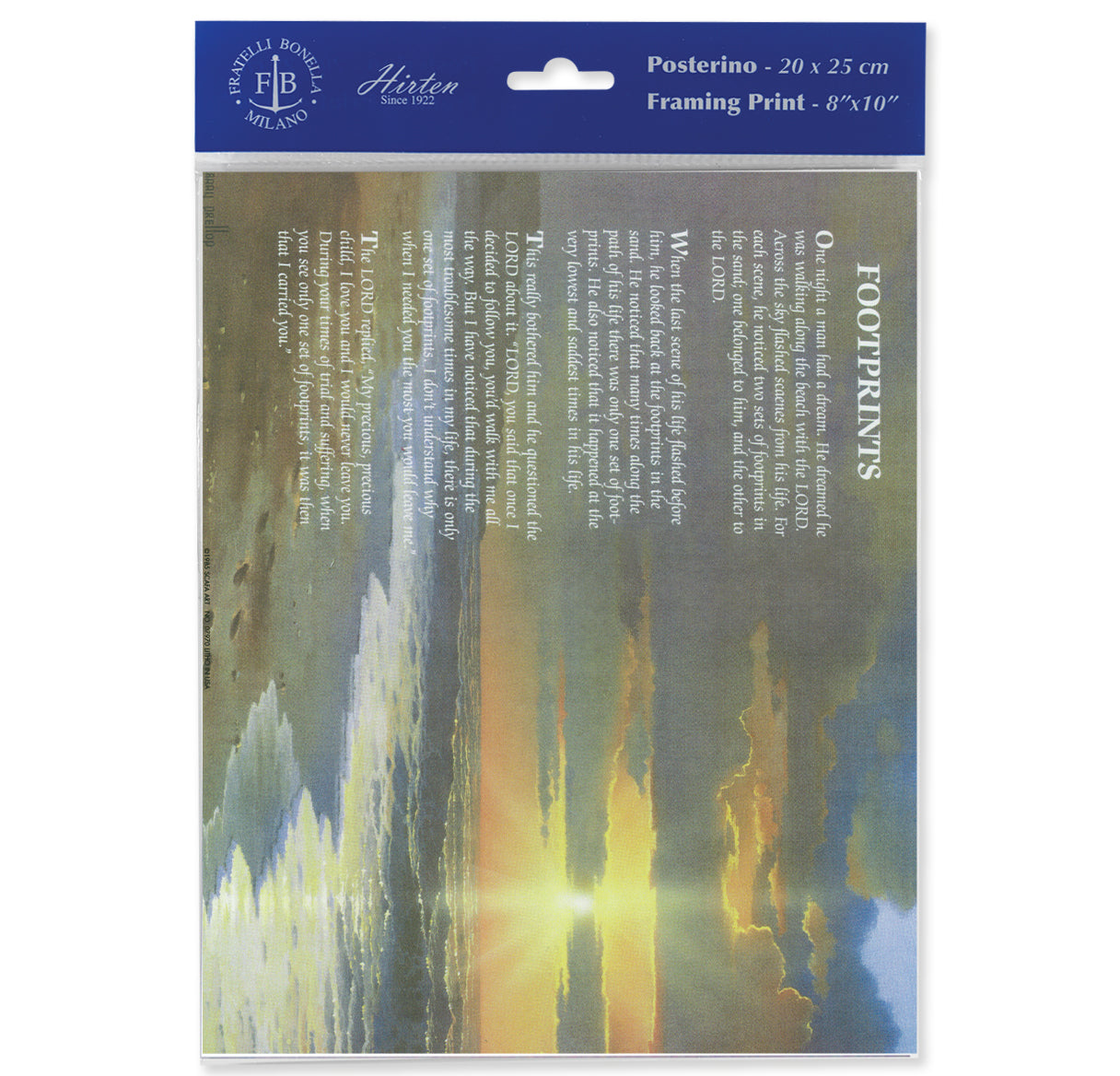 Footprints Framing Print, Medium, Print Only 8x10 Size