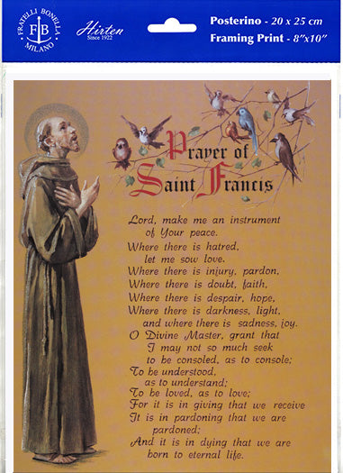 Prayer of St. Francis Framing Print Wall Art Decor Set of 3