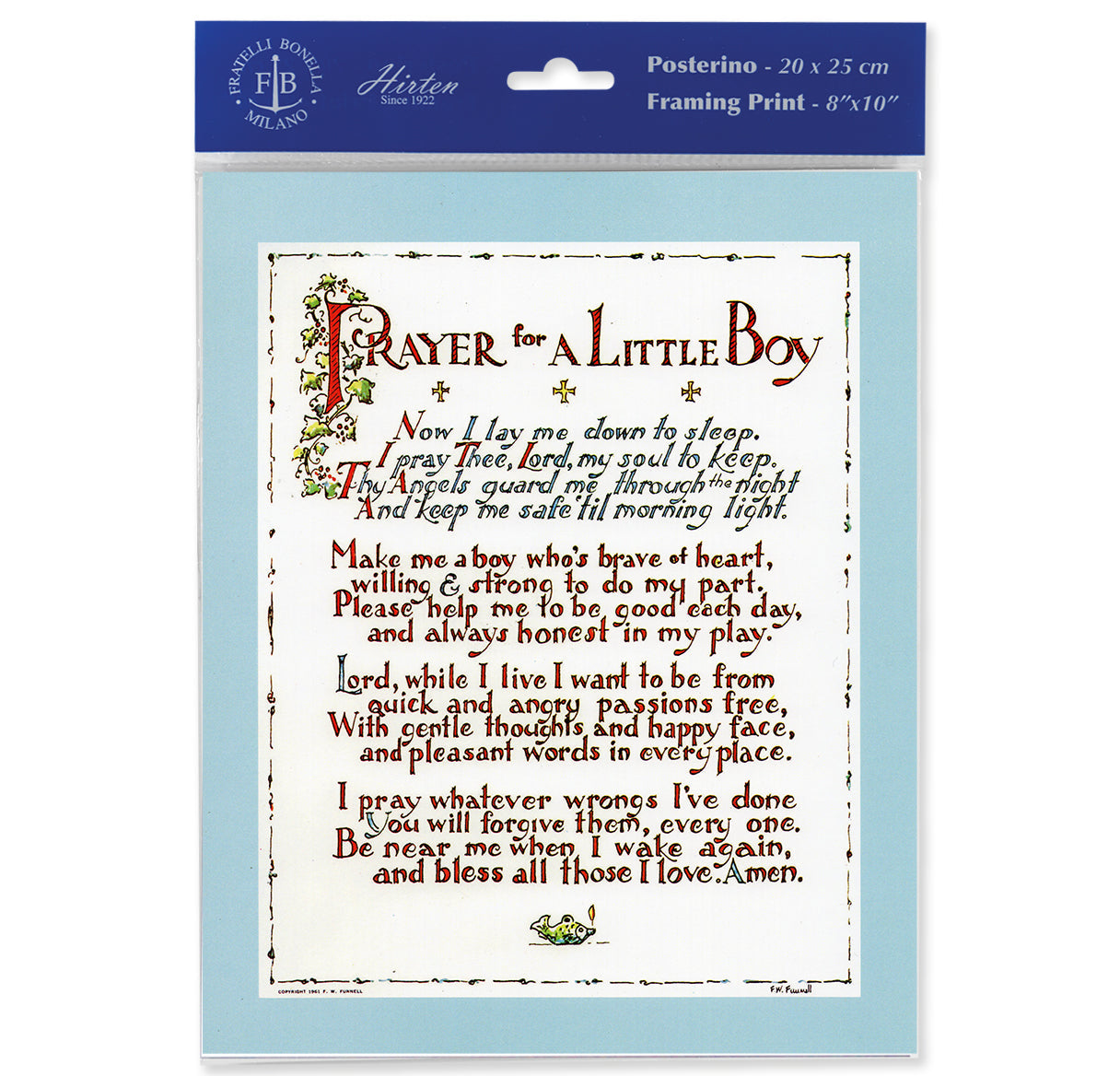 Prayers for a Little Boy Framing Print Wall Art Decor Set