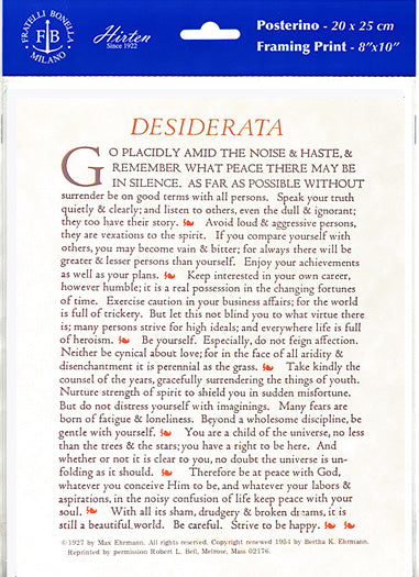 Desiderata Framing Print Wall Art Decor, Medium Set of 3